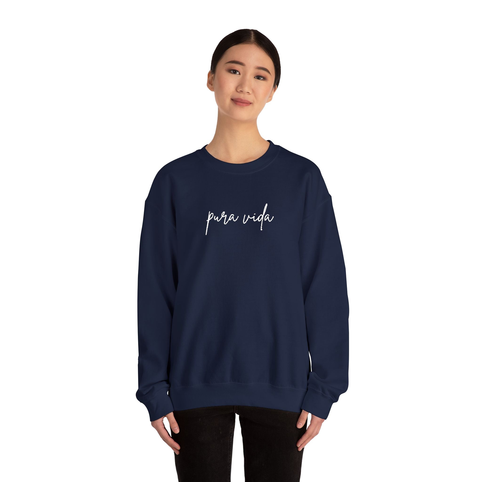 Pura Vida Embroidery Cozy Crewneck Sweatshirt