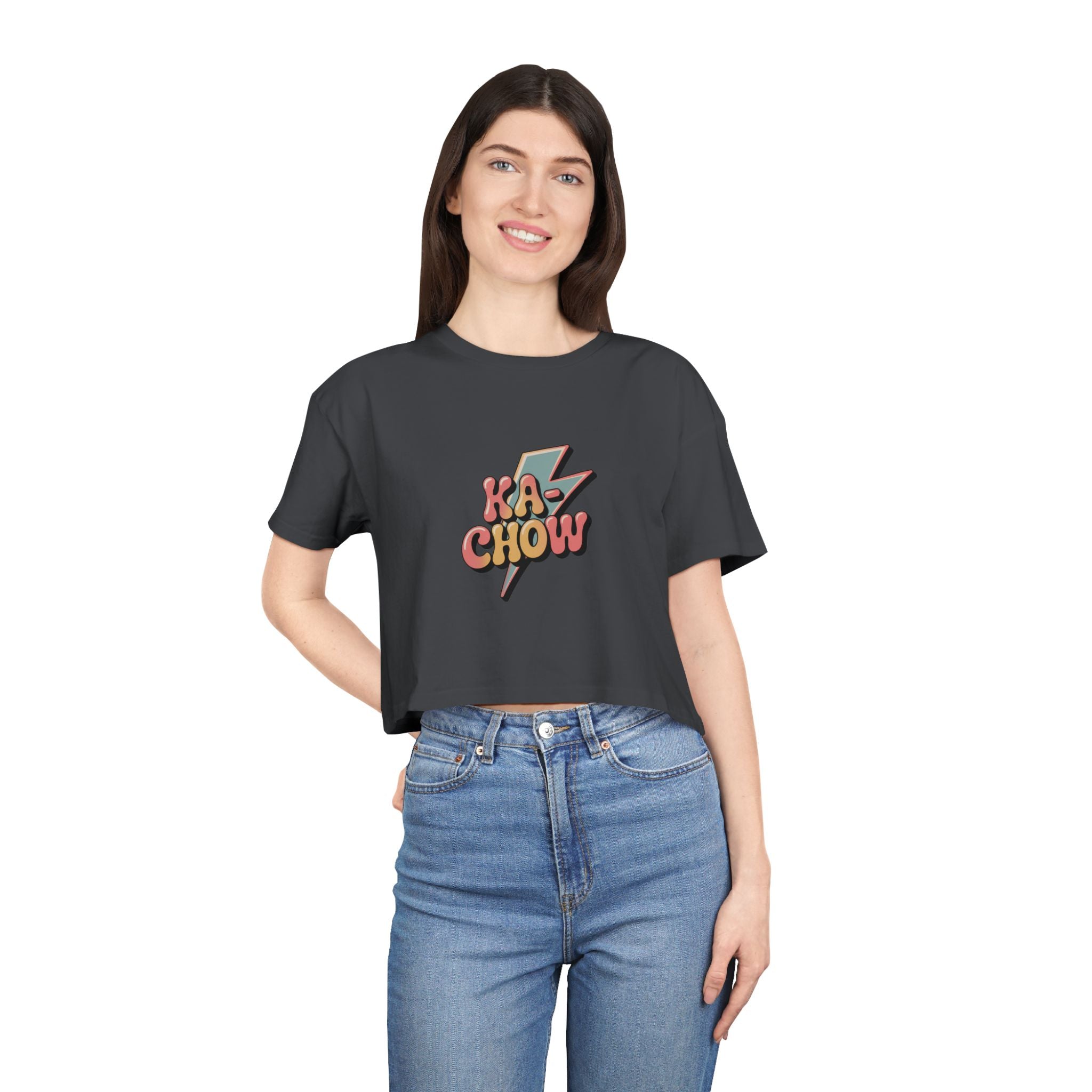 'Ka-Chow'- Snarky Snippets Tween Exclusive--Crop Tee