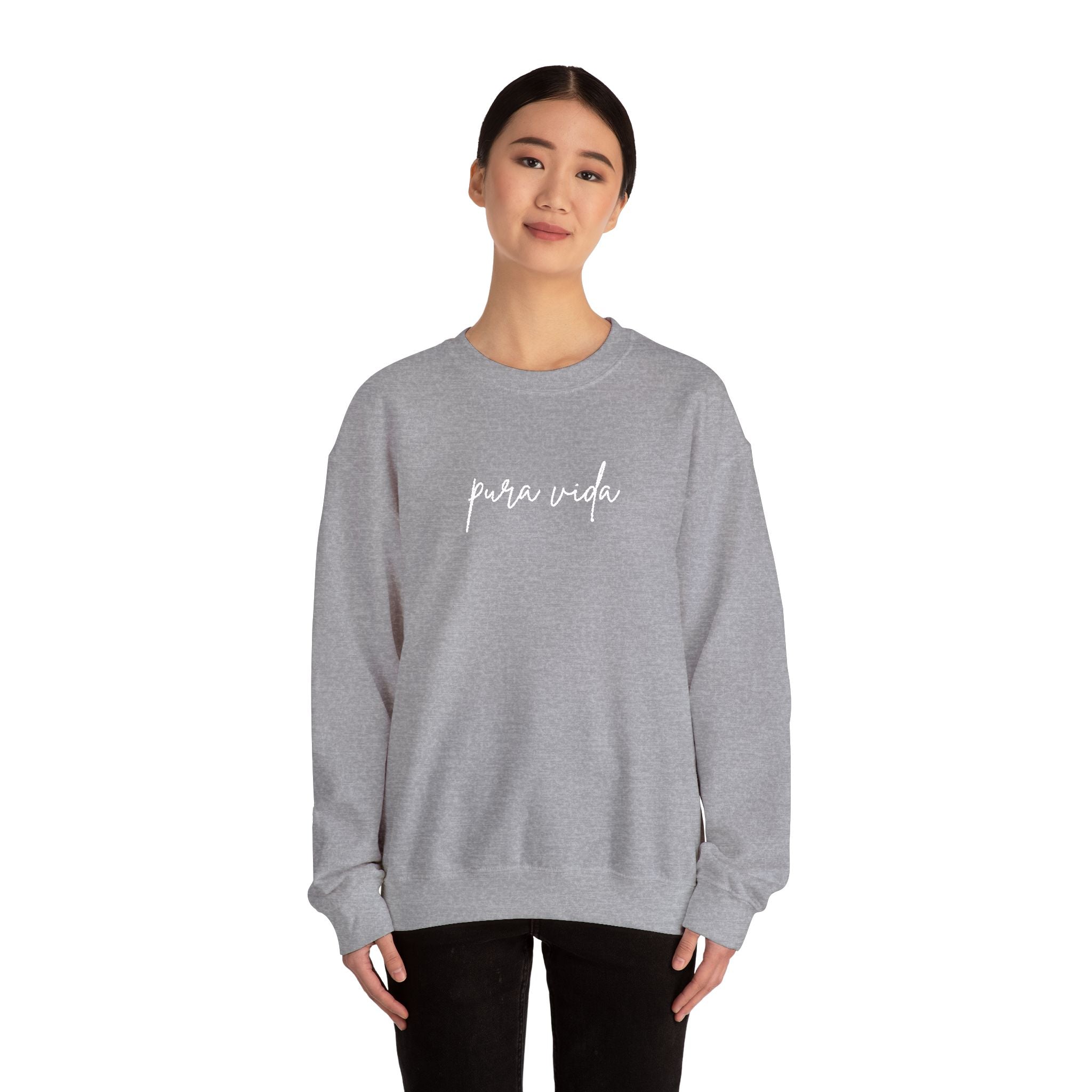 Pura Vida Embroidery Cozy Crewneck Sweatshirt