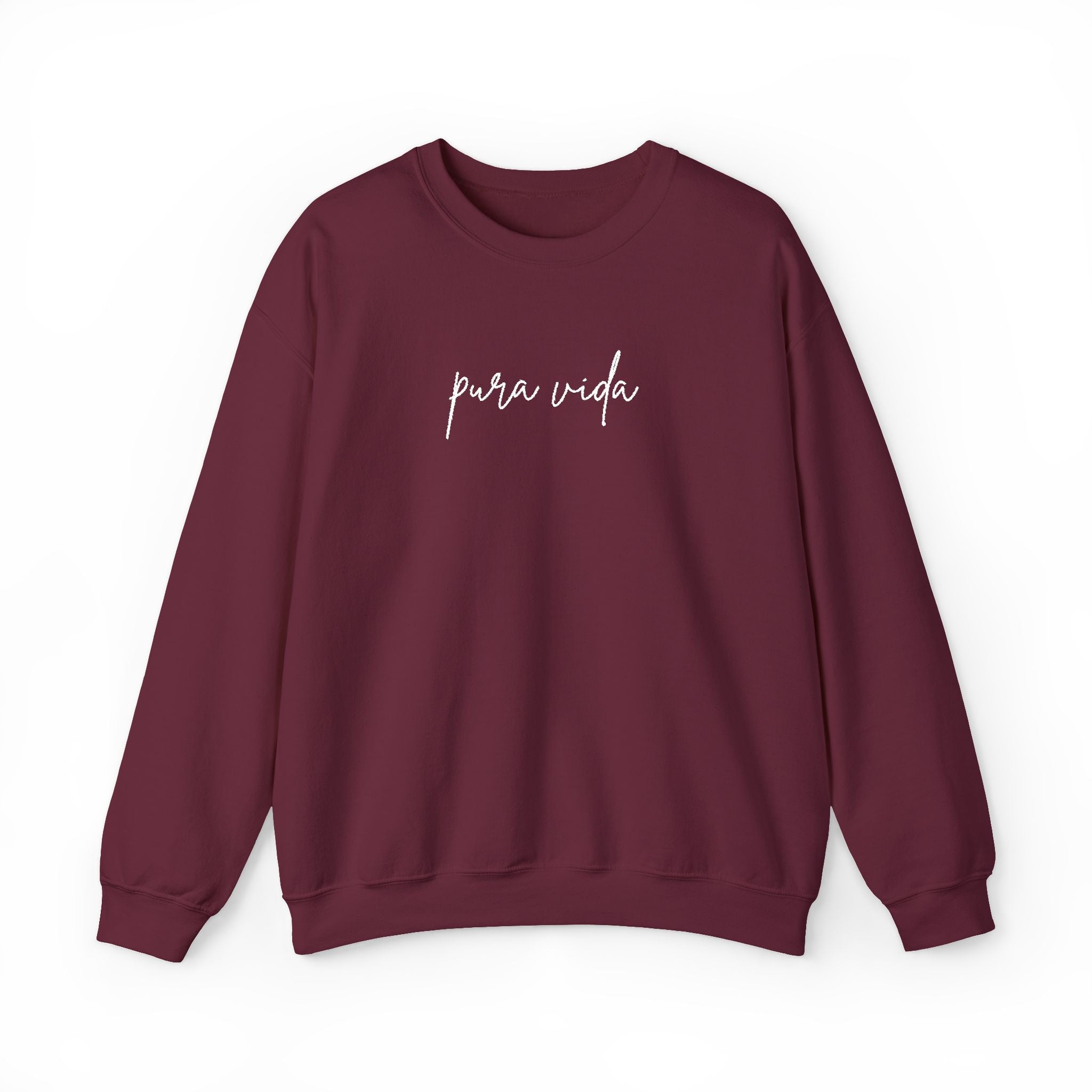 Pura Vida Embroidery Cozy Crewneck Sweatshirt