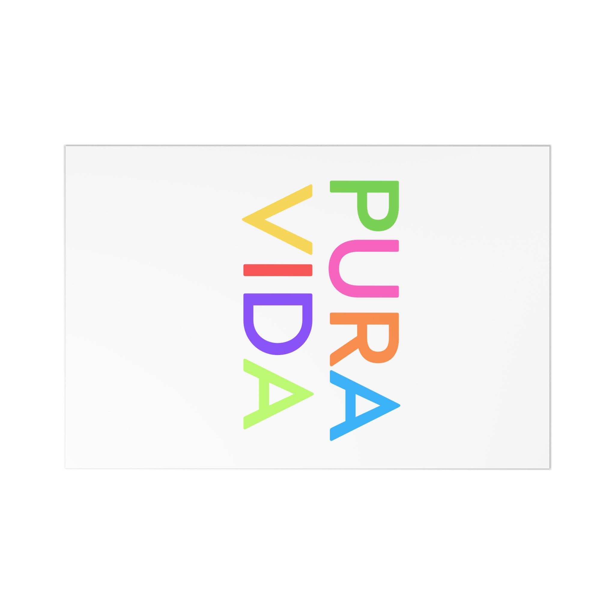 Colorful ‘Pura Vida’ Postcards Set – 7 Vibrant Greeting Cards for Celebrations