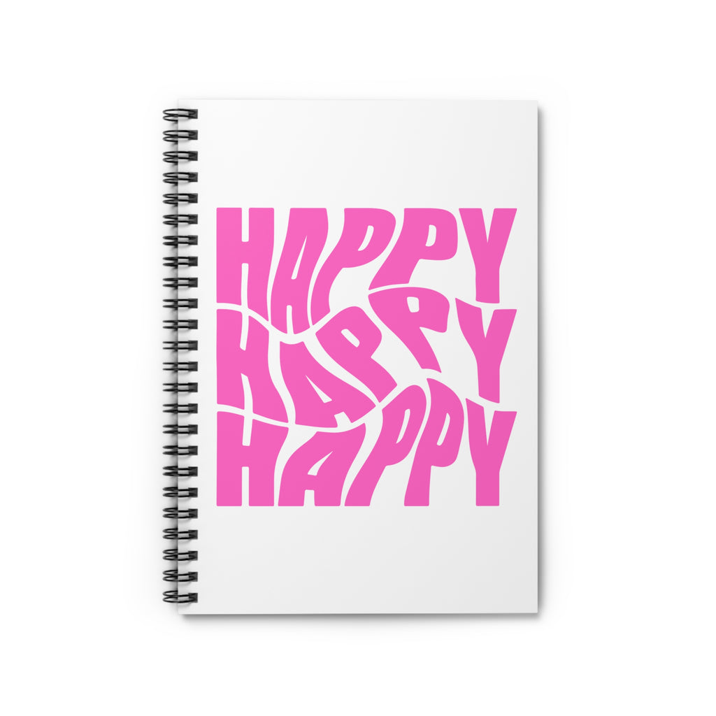 HAPPY Spiral Notebook - Ruled Line