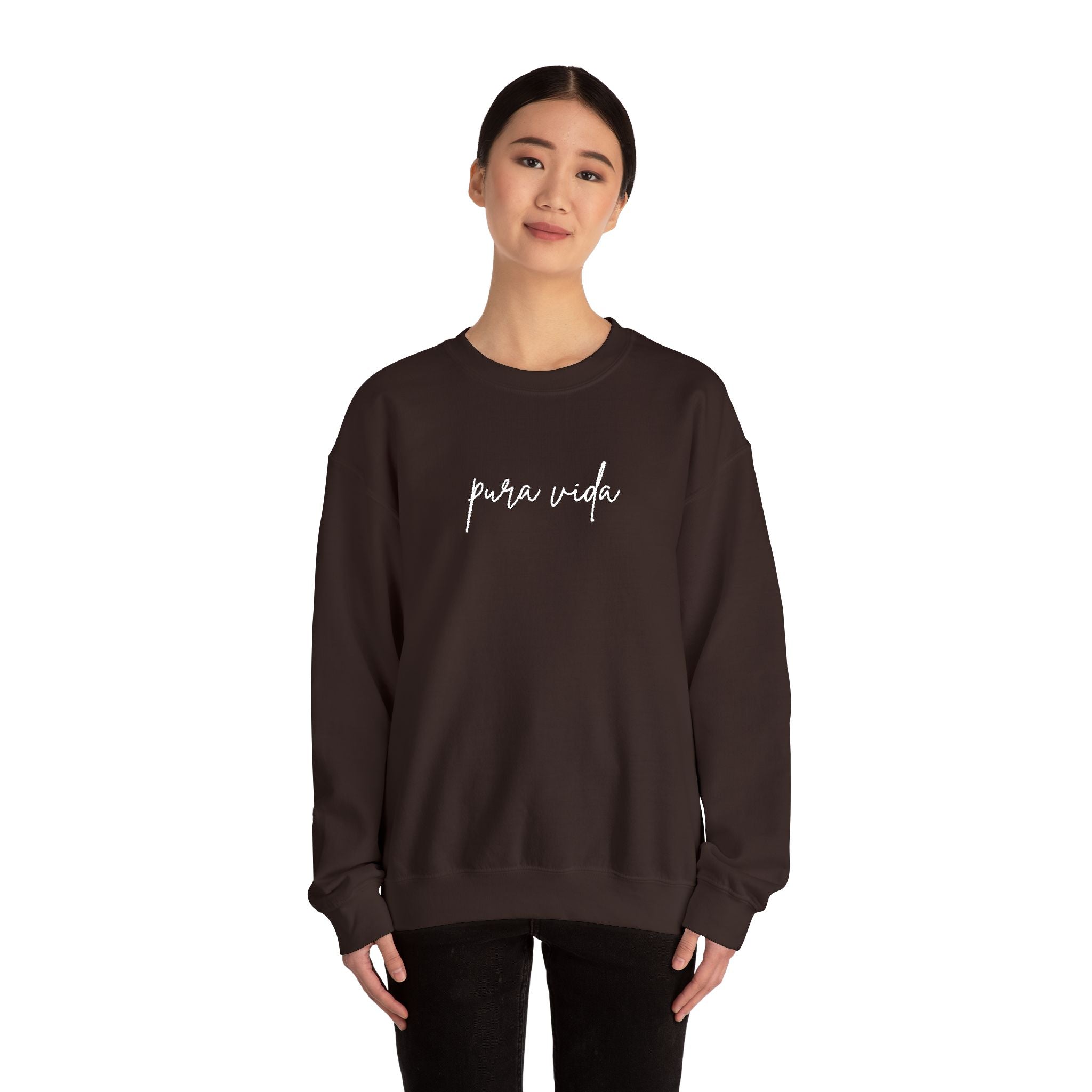 Pura Vida Embroidery Cozy Crewneck Sweatshirt