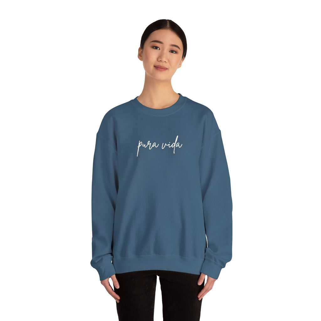 Pura Vida Embroidery Cozy Crewneck Sweatshirt
