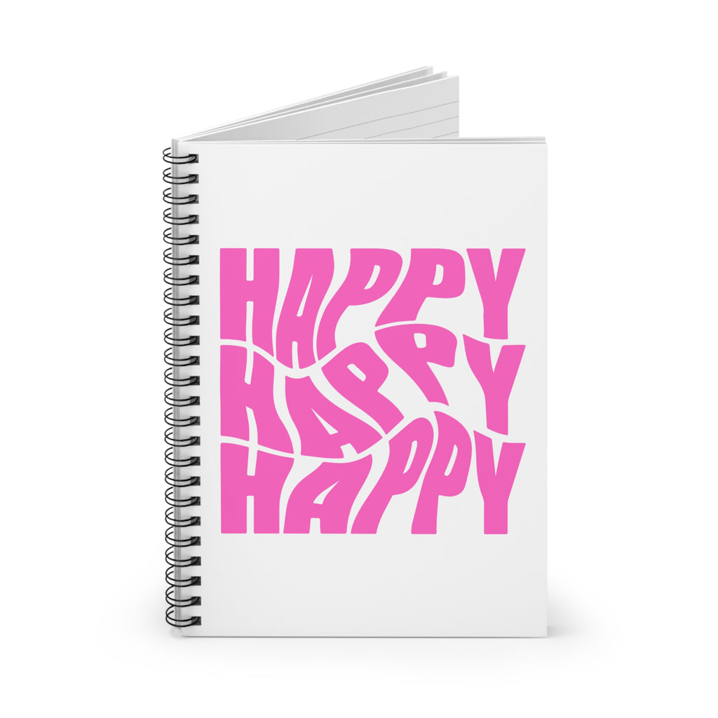 HAPPY Spiral Notebook - Ruled Line