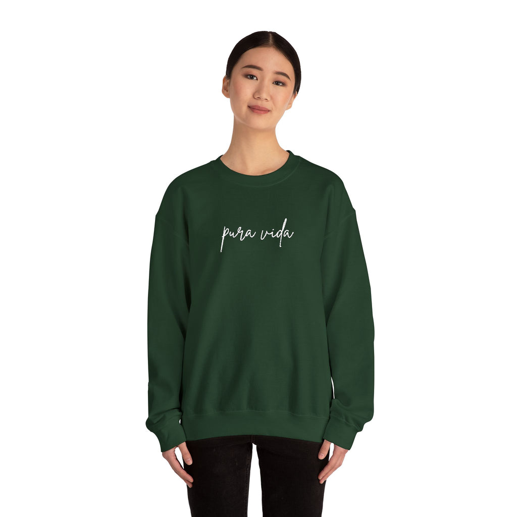 Pura Vida Embroidery Cozy Crewneck Sweatshirt