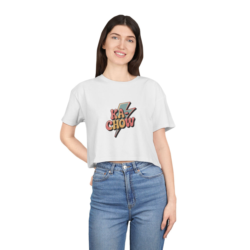 'Ka-Chow'- Snarky Snippets Tween Exclusive--Crop Tee