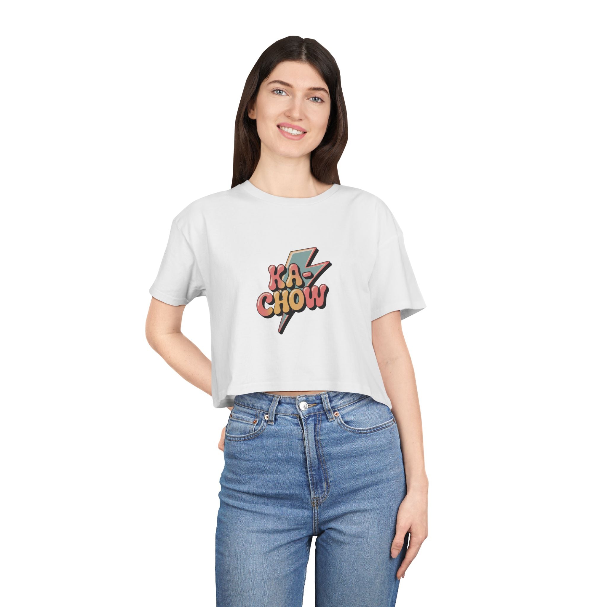 'Ka-Chow'- Snarky Snippets Tween Exclusive--Crop Tee