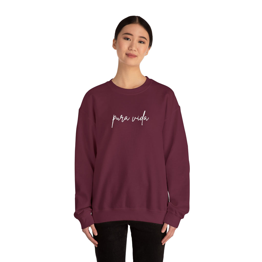 Pura Vida Embroidery Cozy Crewneck Sweatshirt