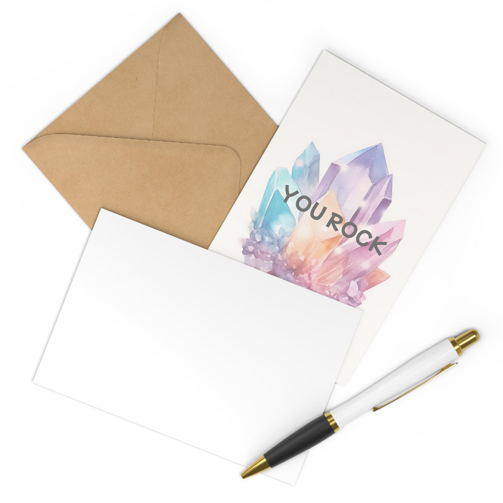 ‘You Rock’ Notecard Set – 7 Vibrant Greeting Cards for Celebrations